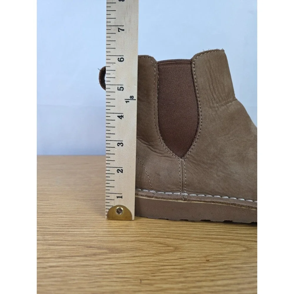 L.L. Bean Stonington Women's 9M Chelsea Ankle Boots‎ Brown Suede Leather Comfort